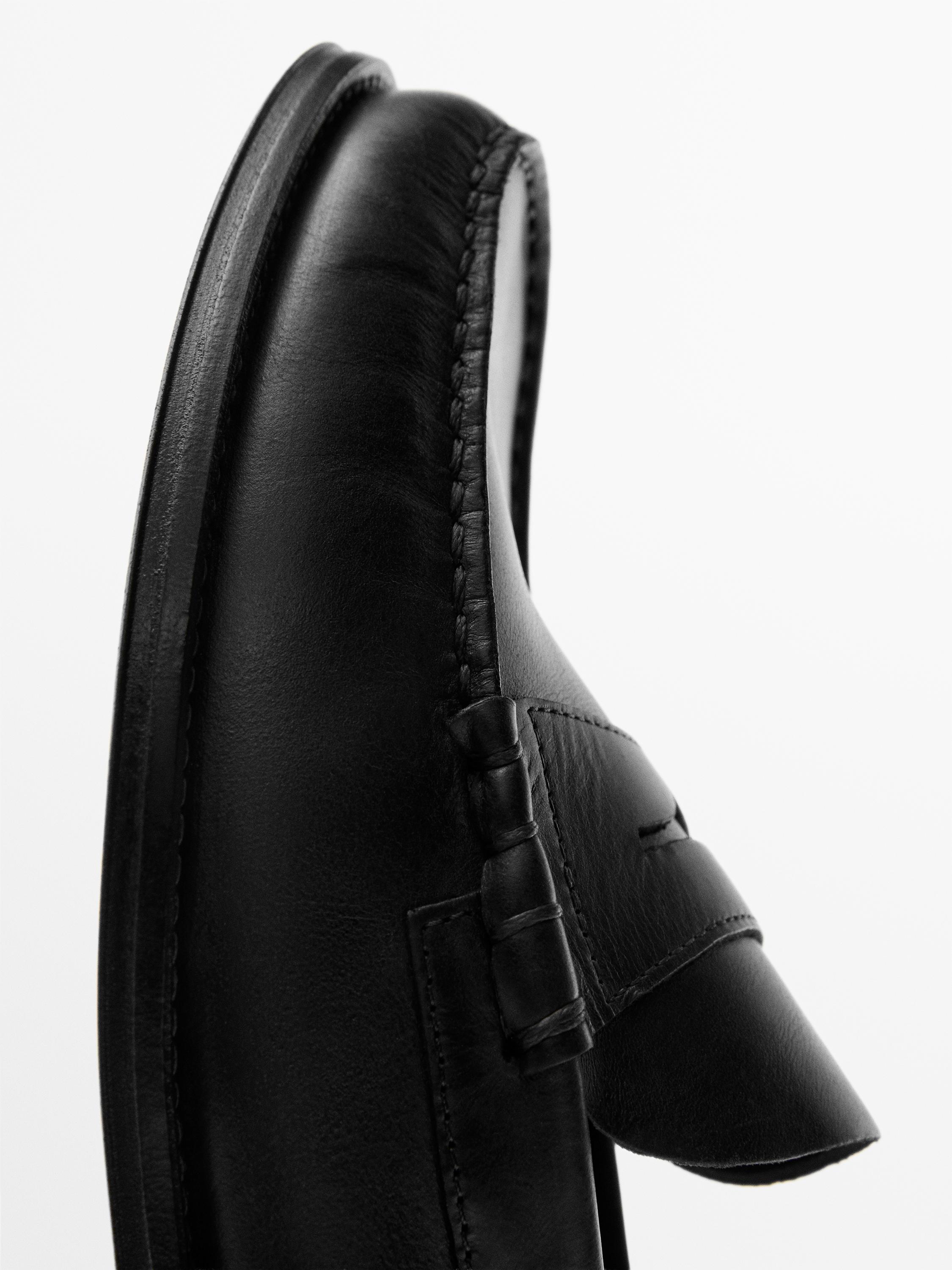 Mocassin cuir gras souple